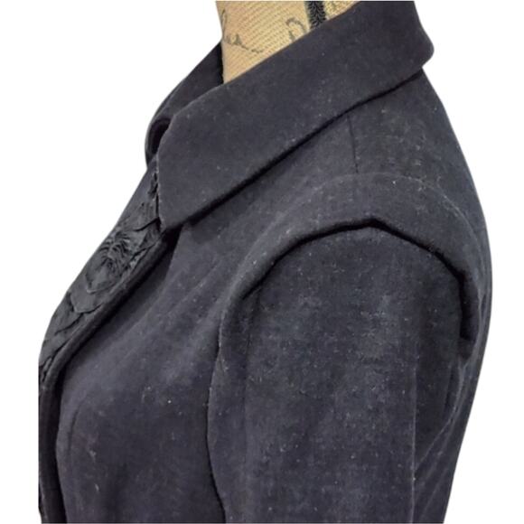TIBI Black Wool Academia Vintage Vibes Goth‎ Victorian Coat Women's Size 2 - Picture 10 of 10
